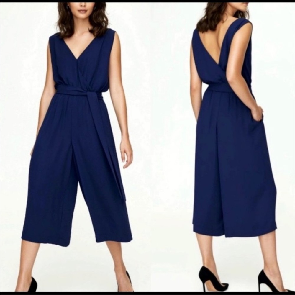 Babaton XS Navy Blue Maximillian Jumpsuit